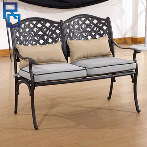 2 plazas estilo retro simple sofá esperando salon muebles terraza al aire libre silla de aluminio - Product Image 6