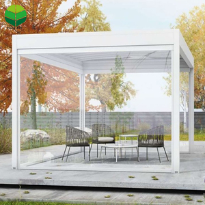 Pergola impermeabile da giardino <span class=keywords><strong>in</strong></span> alluminio Bioclimatique da parete all'aperto per piscina - Product Image 2