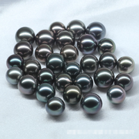 Perles de Tahiti de Mer du Sud Qualité 3A, Couleur Noir Paon Doré Foncé Naturel, Vente en Gros
