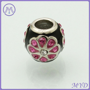Plata <span class=keywords><strong>de</strong></span> ley 925 del grano zinnia cristal rojo para su pulsera <span class=keywords><strong>historia</strong></span> DIY - Product Image 4