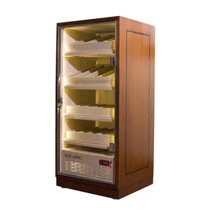 Điện tử ẩm hệ thống cigar tủ humidor bao gồm DẪN chiếu sáng