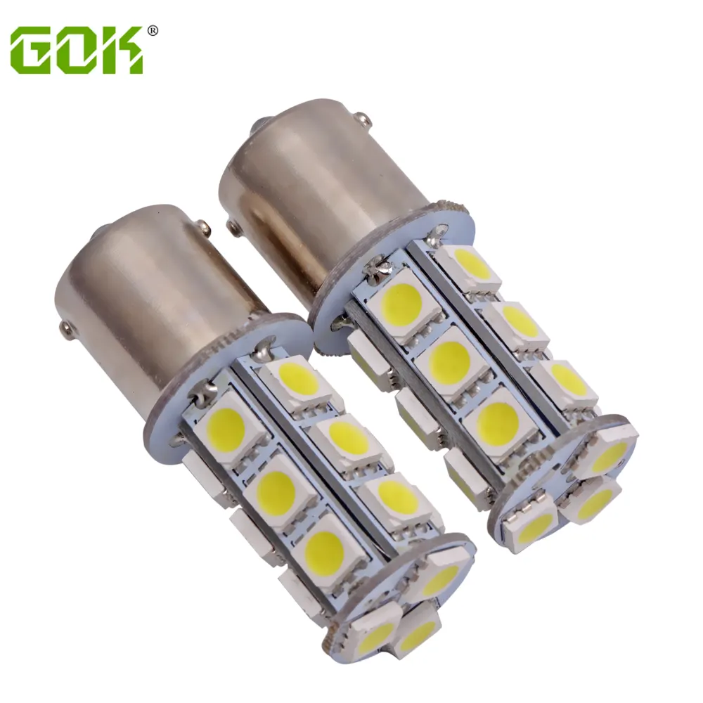 OEM Factory S25 car led 18SMD 5050 LED Car parts 1156 1157 auto brake turn signal light bulb 12V 24V Yellow Red Blue