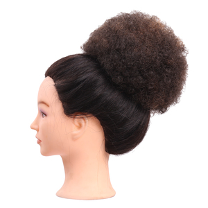 Crespo arricciato Afro ciuffo per capelli Chignon sintetico con coulisse copricapo - Product Image 1