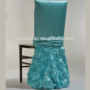 Elegant Design Rosette Fabric for Wedding Chair Cover