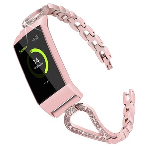 IVANHOE <span class=keywords><strong>Bracelet</strong></span> de <span class=keywords><strong>montre</strong></span> en acier inoxydable diamant X chaîne <span class=keywords><strong>Bracelet</strong></span> croisé <span class=keywords><strong>Bracelet</strong></span> accessoires de remplacement <span class=keywords><strong>pour</strong></span> <span class=keywords><strong>Fitbit</strong></span> <span class=keywords><strong>Charge</strong></span> <span class=keywords><strong>3</strong></span> - Product Image 5