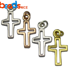 Beadsnice de plata esterlina Cruz encanto Cruz joyería, regalo para <span class=keywords><strong>ella</strong></span>, ID30435 - Product Image 1