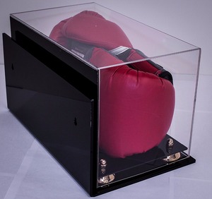 Hot Sell Factory Deluxe Solid Base Full Size Clear <strong>Boxing</strong> <strong>Glove</strong> Sneaker Protector Acrylic <strong>Display</strong> Box <strong>Case</strong> - Product Image 2