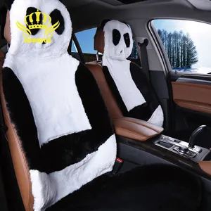 Accesorios de Interior para asiento de coche, cojín con forma de Panda, piel Artificial suave, fundas portátiles de piel falsa, Universal, producto en oferta