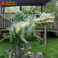 Modèle de dinosaure géant en 3D grandeur nature animé, dinosaure artificiel animatronique Spinosaurus pour parc d'attractions, robot de simulation