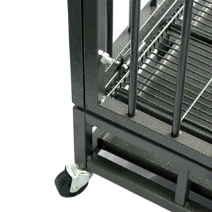 Venta al por mayor cubierta plegable de Metal grande mascota perro <span class=keywords><strong>perrera</strong></span> con ruedas y cubierta - Product Image 6