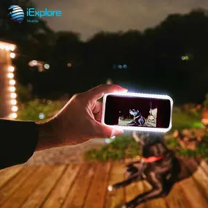 IExplore Üretici Tek Taraflı Özçekim Doldurun led ışık Flaş Işığı up Aydınlık Telefon iphone için kılıf xs max Samsung S10 S10 +