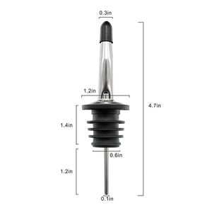 SET DI <span class=keywords><strong>2</strong></span> - 16 <span class=keywords><strong>Oz.</strong></span> (Oncia) di Olio Aceto Ampolla, Piazza Alto Bottiglia di Vetro con Acciaio inossidabile Versatore Becco