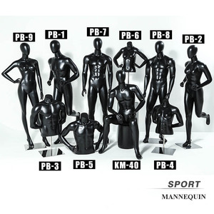 Xinji Matte Black Spier Oefenpop Mannen Sport Mannequins Mannelijke Running Vrouwelijke Etalagepop - Product Image 3