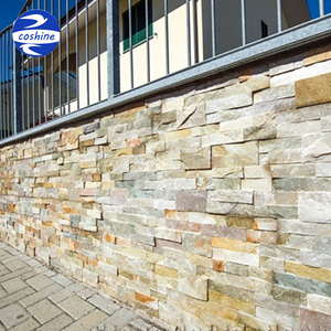 Trang trí nội thất màu be cố định <span class=keywords><strong>slate</strong></span> tường đá chỉnh, <span class=keywords><strong>S</strong></span> <span class=keywords><strong>shape</strong></span> xếp chồng lên nhau gờ đá - Product Image 4