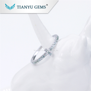 Tianyu Semplice <span class=keywords><strong>Sottile</strong></span> Anelli Croce D'oro Placcato in <span class=keywords><strong>Argento</strong></span> Sterling 925 <span class=keywords><strong>Anello</strong></span> di Moissanite Disegni per La Ragazza - Product Image 2