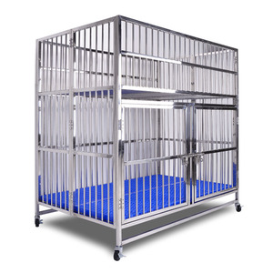 2025 caldo di alta qualità grande gabbia per cani in acciaio inox con modello solido vassoio Pallet tipo - Product Image 2