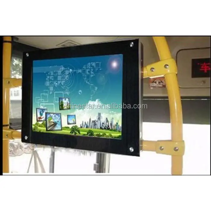 Monitor de publicidad de autobús y vídeo Tft personalizado Lcd HD de fijación trasera de 15 pulgadas