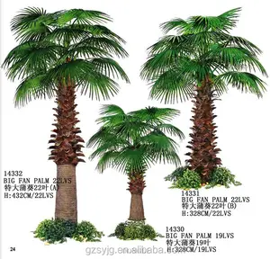 Outdoor dekorative künstliche chinesische mini fan palm bäume für verkauf