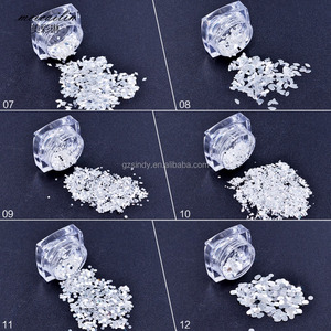 12 Formes Rond Carré Losange Hexagone <span class=keywords><strong>Blanc</strong></span> Paillettes Nail Art Paillettes Poudre Acrylique Pour Ongles - Product Image 5