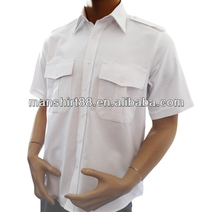 Uniforme da <span class=keywords><strong>Pilota</strong></span> Estiva a Maniche Corte 35% Cotone 65% Poliestere, Tessuto Popeline Traspirante Tinto in Tinta Unita - Product Image 2