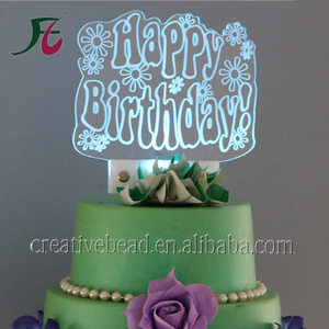 Personnalisez le design pour votre propre style avec un dessus <span class=keywords><strong>de</strong></span> gâteau en acrylique découpé au laser et des décorations <span class=keywords><strong>de</strong></span> gâteau éclairées pour le mariage - Product Image 2