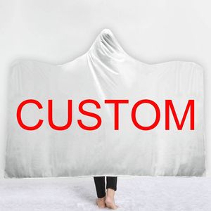 Nhà máy giá rẻ mùa đông ấm cúng số lượng lớn bán buôn Sherpa và flannel Fleece vải ngoại quan người lớn Sherpa trùm đầu chăn với biểu tượng tùy chỉnh - Product Image 3