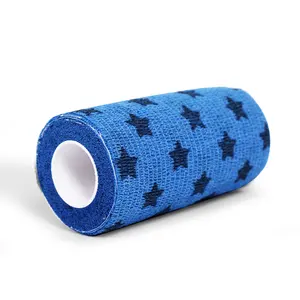 Bandage en levain non tissé et auto-adhésif, bandes de 5cm x 4.5m, tissu coloré avec imprimés de couleur, pour stabilisateur, 1 pièce