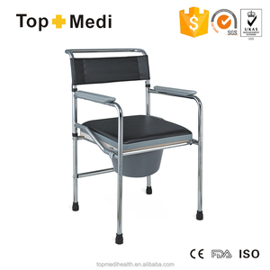 En acier enduit de poudre <span class=keywords><strong>cadre</strong></span> commode de <span class=keywords><strong>toilette</strong></span> chaise avec bassine <span class=keywords><strong>pour</strong></span> personnes âgées handicapées - Product Image 1