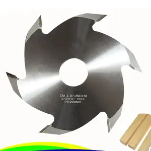 In lega di carburo di acciaio piallatrice coltelli da taglio/250 dia brasato carburo di finger joint cutter 3.8*250-6 T (11 millimetri)