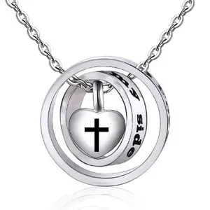 Stainless Steel Celtic Cross Cremation Jewelry Keepsake Memorial Ash Urn Necklace- Choose from 7 Styles