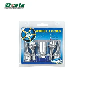 Wholesale high quality wheel bolt locks 4 spline lug bolts 1 key adapter