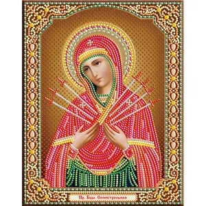 DIY Religion Diamond Painting Kit,Virgin Mary 5D Art Dot Diamond Painting  Mother Mary Crystal Rhinestones Pictures Home Wall Decor,12x16 inch,Big