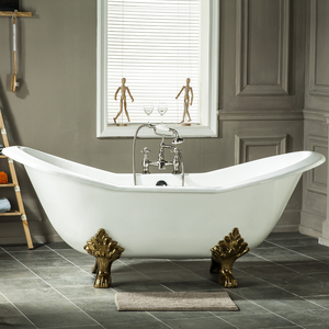 Baignoire classique à pieds en fer forgé double paroi / Baignoire autoportante en fonte - Product Image 1
