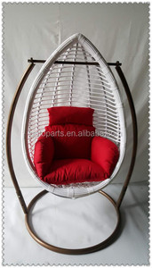 Modern Outdoor Rattan Hanging <strong>Chair</strong> with Metal Stand | Indoor/Outdoor Swing <strong>Chair</strong> - Product Image 3