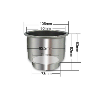 HWHongRV Porte-gobelet double taille en acier inoxydable avec porte-gobelet <span class=keywords><strong>de</strong></span> <span class=keywords><strong>vidange</strong></span> Marine & RV pour support <span class=keywords><strong>de</strong></span> table ou console - Product Image 1