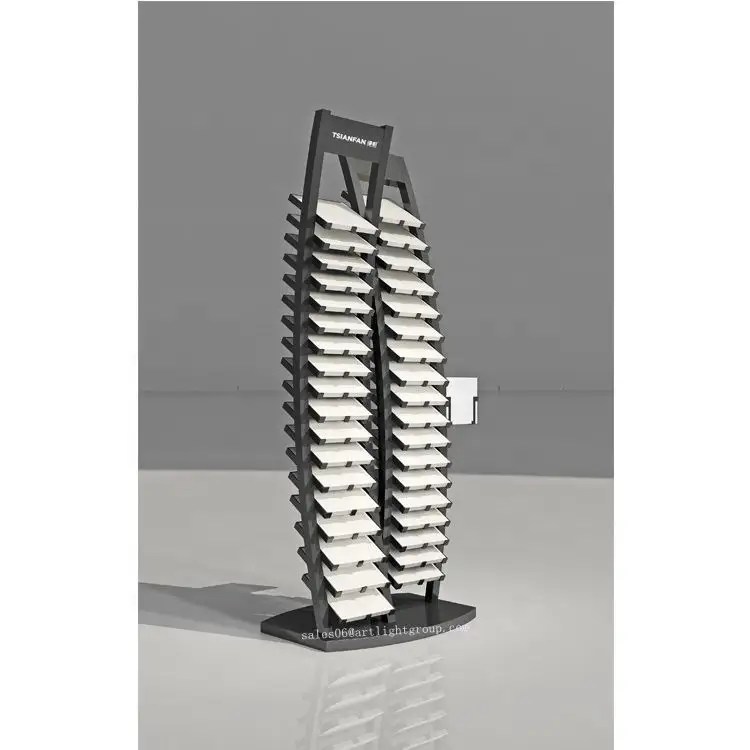 Fiera di Visualizzazione Stand Pieghevole Del Banco di mostra Per Il Quarzo Mattonelle di Marmo Tappeto Rivista