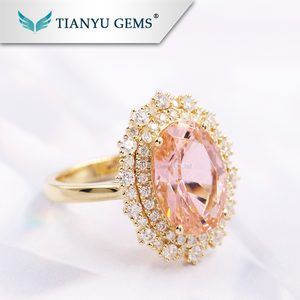 Precio bajo de la venta caliente plateado 14 K oro amarillo lujo moissanite anillo de compromiso moissanite anillos - Product Image 3