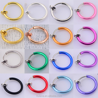 Faux Piercing en acier chirurgical, bijoux pour le nez, boucles pour cartilage de mamelon, 1 pièce