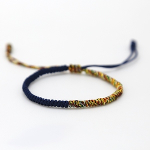 <span class=keywords><strong>Bracelet</strong></span> en corde rouge porte-bonheur bouddhiste pour hommes et femmes, bijou tressé à la main, avec nœuds ajustables, vente en gros, - Product Image 4