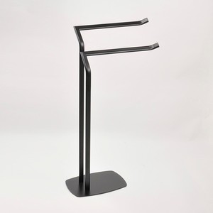 Cubierta curva de acero inoxidable Soporte de toalla independiente con base - Product Image 2