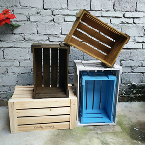 Custom Wooden <strong>Crates</strong> for Fruit and Vegetable Promotion Storage <strong>Crate</strong> Box for Milk and <strong>Beer</strong> Bottles - Product Image 2