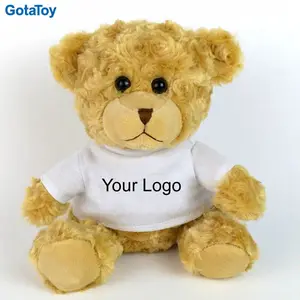 Peluche personalizzato di vendita caldo dell'orsacchiotto farcito peluche con camicia logo