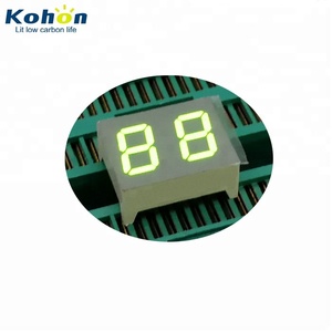 Bề mặt màu xám 10mm 2 chữ số 0.4 inch chung anode 7 đoạn dẫn hiển thị màu xanh lá cây mà không có dấu chấm - Product Image 3