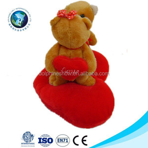 Wedding y día de san valentín pareja de osos de peluche de juguete con el corazón cojín - Product Image 2