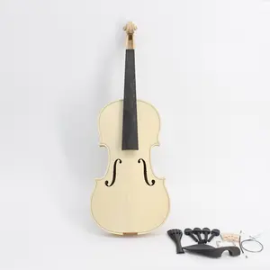 Hohe-Ende Unfinished DIY Violine Ungeschminkte Ahorn Weiß Violine