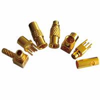 Conector RF chapado en oro personalizado de 50/75 ohmios BNC/TNC/MCX/MMCX/SMA/SMB/SMC