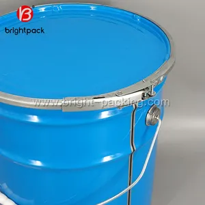 Menyesuaikan 5 Galon Ember Timah Logam Bucket 20 Liter Cat Pail 20 Liter Pelarut Tong dengan Pegangan dan Lug Tutup