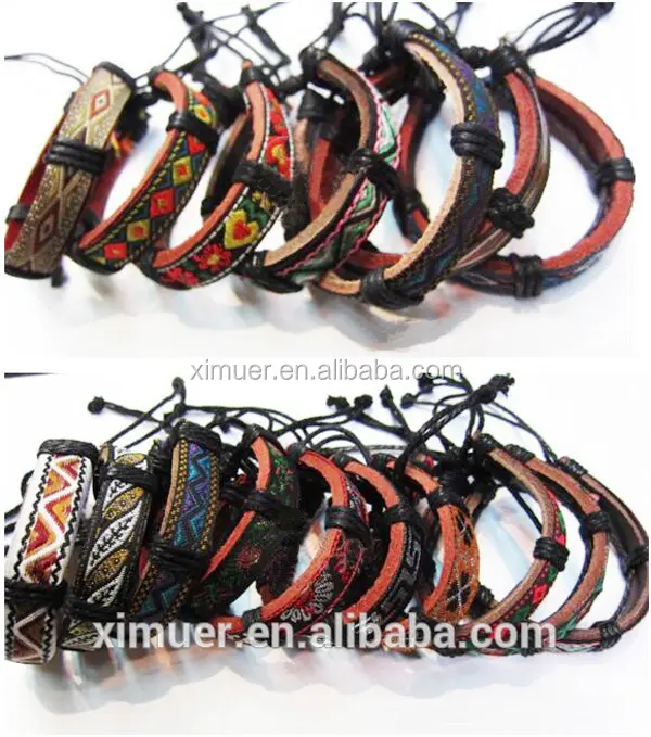 Nieuwste Alli Express Borduurwerk Lederen Armband Goedkope Armband Groothandel Vrouwen Armband