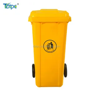塑料容器120升和poubelle 120 l和120升垃圾桶和120l塑料垃圾箱黄色
