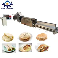 Máquinas de pão automáticas para fabricação de pão lavado, linha para tortilla roti, chapati, lebanês, shawarma, pão árabe